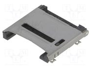 Connector: for cards; microSD; shielded,with hinged cover; SMT 