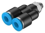 PUSH-IN Y-FITTING, 6BAR, 6MM, M5, PBT