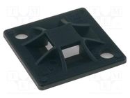 Holder; screw,self-adhesive; polyamide; black; Tie width: 4mm HELLERMANNTYTON