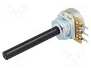 Potentiometer: shaft; single turn; 470kΩ; ±20%; 0.4W; linear; 6mm OMEG