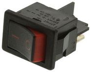 ROCKER SWITCH, SPST, 10A, 250VAC, PANEL