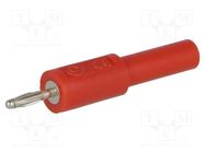 Connector: 2mm banana; adapter; 36A; 30VAC; 60VDC; red ELECTRO-PJP