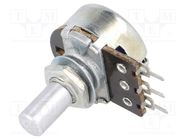 Potentiometer: shaft; single turn; 10kΩ; 200mW; ±20%; THT; 6mm; mono TELPOD