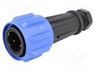 Connector: circular; plug; male; PIN: 3; Buccaneer 900; for cable BULGIN