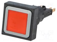 Switch: push-button; 16mm; Stabl.pos: 2; red; filament lamp; 24VDC EATON ELECTRIC