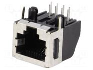Connector: RJ45; socket; PIN: 8; Cat: 3; shielded,low profile; 8p8c TE Connectivity
