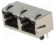 Connector: RJ45; socket; Cat: 5; shielded,double; Layout: 8p8c; THT Amphenol Communications Solutions