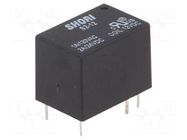 Relay: electromagnetic; SPDT; Ucoil: 12VDC; Icontacts max: 3A; S2 SHORI ELECTRIC