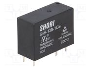 Relay: electromagnetic; SPDT; Ucoil: 12VDC; Icontacts max: 10A SHORI ELECTRIC