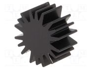 Heatsink; LED; Ø: 20mm; H: 10mm; black FISCHER ELEKTRONIK