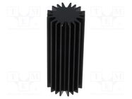 Heatsink; LED; Ø: 20mm; H: 50mm; black FISCHER ELEKTRONIK