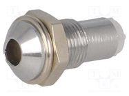 LED holder; 3mm; chromium; metal; convex; with plastic plug SIGNAL-CONSTRUCT