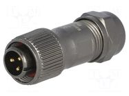 Connector: circular; plug; male; PIN: 3; IP67; ST12; 5÷8mm; 13A; 250V WEIPU