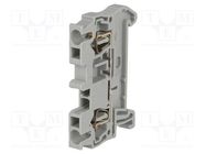 Splice terminal: rail; 0.08÷2.5mm2; ways: 1; terminals: 2; grey PHOENIX CONTACT