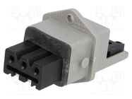 Connector: rectangular; ST; socket; female; PIN: 3; tinned; IP54; 16A HIRSCHMANN