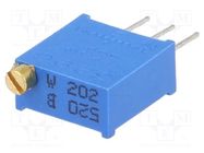 Potentiometer: mounting; multiturn; 2kΩ; 500mW; THT; ±10%; linear SR PASSIVES