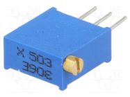 Potentiometer: mounting; multiturn; 50kΩ; 500mW; THT; ±10%; linear SR PASSIVES