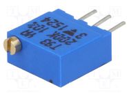 Potentiometer: mounting; multiturn; 200kΩ; 500mW; THT; ±10%; linear VISHAY