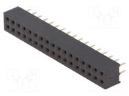 Connector: pin strips; socket; female; PIN: 34; straight; 2mm; THT CONNFLY