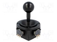 Joystick; 0÷5kΩ±5%,2- axes; Stabl.pos: 1; 5kΩ; -10÷80°C; ±5% 