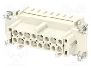 Connector: HDC; contact insert; female; Han® HMC; PIN: 16; 16+PE HARTING