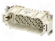 Connector: HDC; contact insert; male; Han® HMC; PIN: 40; 40+PE; 10A HARTING