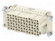 Connector: HDC; contact insert; female; 10A; 250V; Han® HMC; PIN: 72 HARTING