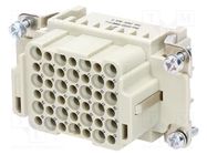 Connector: HDC; contact insert; female; Han® HMC; PIN: 42; 42+PE HARTING