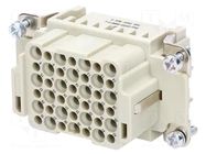 Connector: HDC; contact insert; female; 10A; 250V; Han® HMC; PIN: 42 HARTING
