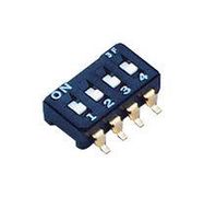 DIP SWITCH, 4PST-NO, 0.1A, 6VDC, SMD