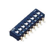 DIP SWITCH, 8PST-NO, 0.1A, 6VDC, SMD