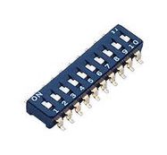 DIP SWITCH, 10PST-NO, 0.1A, 6VDC, SMD