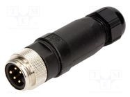 Connector: 7/8"; plug; male; PIN: 5; straight; for cable; 8A; IP67 MOLEX