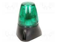 Signaller: lighting-sound; 10÷17VDC; 10÷17VAC; LED x8; green; IP65 MOFLASH SIGNALLING