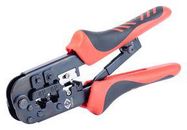 CRIMP TOOL, RATCHET, RJ11/RJ12/RJ45