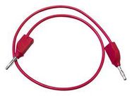 STACKABLE 4MM BANANA PLUG-PLUG, RED, 20"