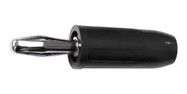 BANANA CONNECTOR, PLUG, 15A, 1KV, BLACK