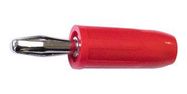 BANANA CONNECTOR, PLUG, 15A, 1KV, RED