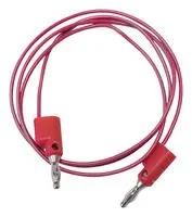 STACKABLE 4MM BANANA PLUG-PLUG, RED, 24"