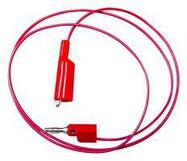 ALLIGATOR CLIP-4MM BANANA PLUG, RED, 24"