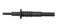 INSULATED PLUG ON TEST PROBE, BLK, 10 A