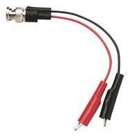 BNC PLUG-ALLIGATOR CLIP X2, BLK/RED, 4"