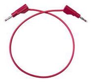 STACKABLE 4MM BANANA PLUG-PLUG, RED, 36"