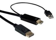 CABLE ASSY, HDMI A PLUG-DP PLUG, 1M