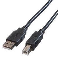 USB CABLE, 2.0 TYPE A PLUG-B PLUG, 0.8M