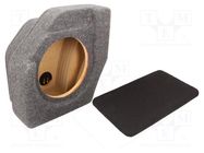 Car loudspeaker enclosure; MDF; gray melange; textil; 250mm; Audi BASSER