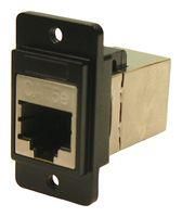 ADAPTOR, RJ45 JACK-JACK, 8P8C, BLACK