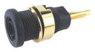 BANANA CONNECTOR, JACK, 32A, 1KV, BLACK