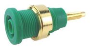 BANANA CONNECTOR, JACK, 32A, 1KV, GREEN