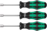 395 HO/3 Sanitary Nutdriver set, 1 x 10.0x90; 1 x 13.0x90; 1 x 7/16"x90, Wera